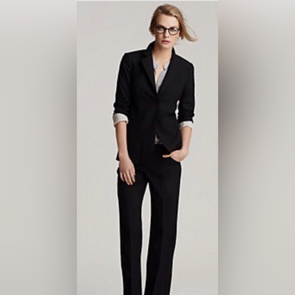 Theory Wool Blend Two Button Ventless Ruched Slee… - image 2